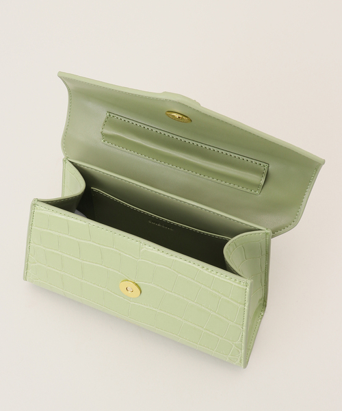 B.C STOCK（ベーセーストック）の「SINBONO/シンボノ Emily Acrylic Tote Belt Bag（ハンドバッグ・レディース・サファリグリーン/イエロー系その他/ブラウン/ホワイト系その他/ラベンダー/スカイブルー/ブラック・FREE）」の14枚目の写真