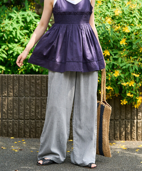 FREAK'S STORE（フリークスストア）の「限定展開　レーヨン デニム イージーパンツ（デニムパンツ・レディース・ネイビー/グレー/ブラック/サックスブルー・MEDIUM/SMALL）」の15枚目の写真