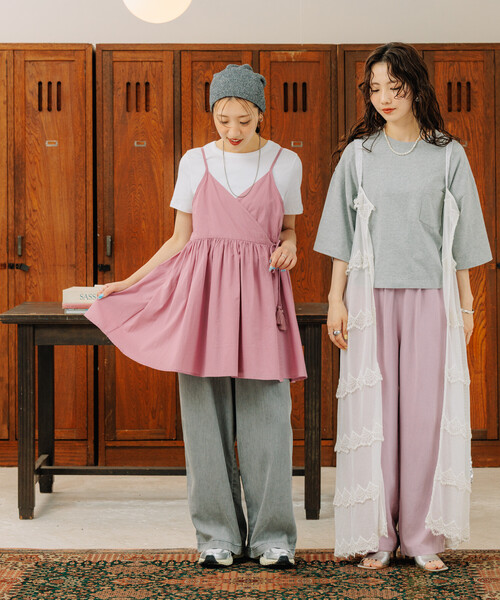 FREAK'S STORE（フリークスストア）の「限定展開　レーヨン デニム イージーパンツ（デニムパンツ・レディース・ネイビー/グレー/ブラック/サックスブルー・MEDIUM/SMALL）」の21枚目の写真