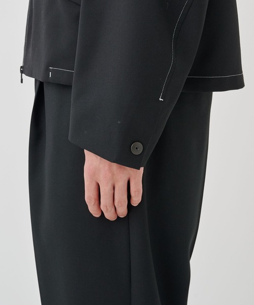 STUDIOUS（ステュディオス）の「NO SEASON WASHABLEWOOL BLOUSON（ブルゾン・メンズ・ブラック/グレイッシュベージュ・1/2）」の9枚目の写真