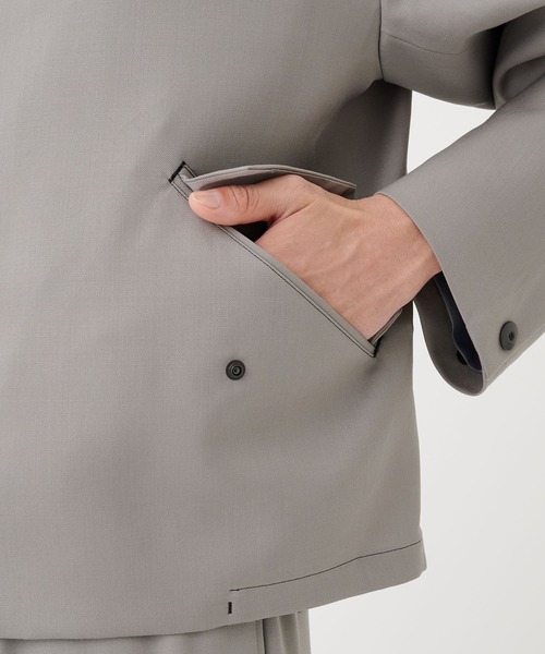 STUDIOUS（ステュディオス）の「NO SEASON WASHABLEWOOL BLOUSON（ブルゾン・メンズ・ブラック/グレイッシュベージュ・1/2）」の8枚目の写真