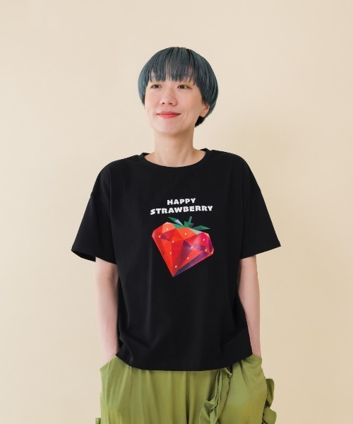unica（ユニカ）の「ｐｒｉｚｍＴ（Tシャツ/カットソー・レディース・ブラック/オフホワイト・F）」の9枚目の写真