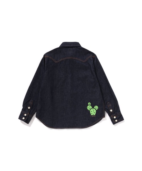 A BATHING APE（アベイシングエイプ）の「BABY MILO WESTERN SHIRT（シャツ/ブラウス・キッズ・ライトインディゴブルー/インディゴブルー・110/130/140/100）」の8枚目の写真