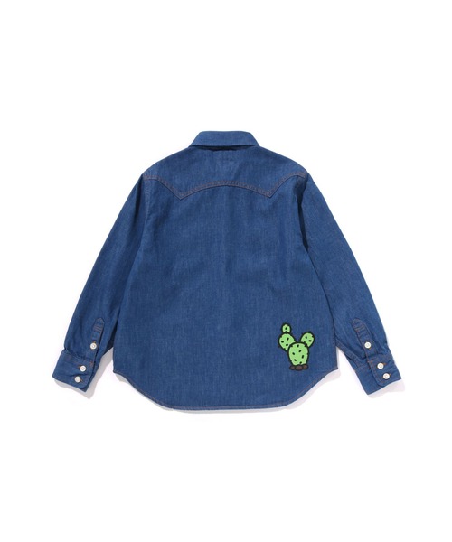 A BATHING APE（アベイシングエイプ）の「BABY MILO WESTERN SHIRT（シャツ/ブラウス・キッズ・ライトインディゴブルー/インディゴブルー・110/130/140/100）」の3枚目の写真