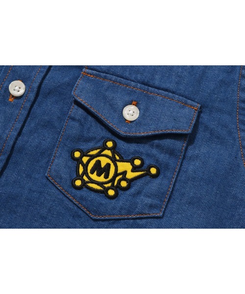 A BATHING APE（アベイシングエイプ）の「BABY MILO WESTERN SHIRT（シャツ/ブラウス・キッズ・ライトインディゴブルー/インディゴブルー・110/130/140/100）」の5枚目の写真