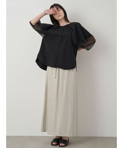 ELENDEEK(エレンディーク)の「シャイニーイージスカート(スカート・レディース・ブラック/ライトブルー/イエロー/ベージュ・01/02)」の10枚目の写真