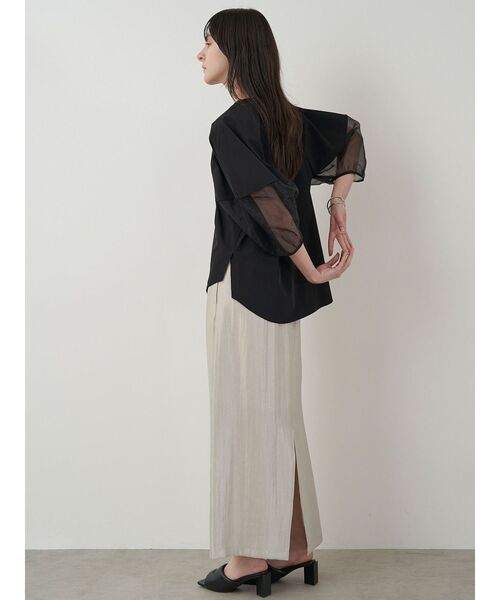 ELENDEEK(エレンディーク)の「シャイニーイージスカート(スカート・レディース・ブラック/ライトブルー/イエロー/ベージュ・01/02)」の11枚目の写真