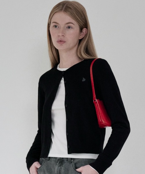 KIRSH（キルシー）の「KIRSH PLAIN SOFT TOUCH CARDIGAN キルシー プレイン　ソフト タッチ カーディガン（カーディガン/ボレロ・レディース・レッド/アイボリー/ブラック・ONE SIZE）」の3枚目の写真