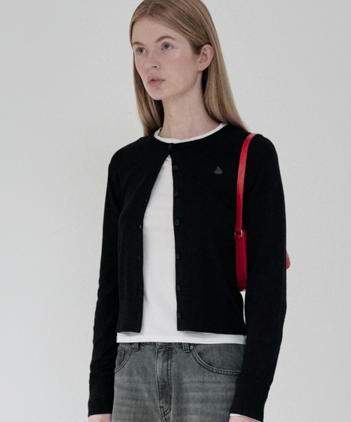 KIRSH（キルシー）の「KIRSH PLAIN SOFT TOUCH CARDIGAN キルシー プレイン　ソフト タッチ カーディガン（カーディガン/ボレロ・レディース・レッド/アイボリー/ブラック・ONE SIZE）」の11枚目の写真
