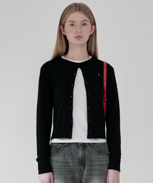 KIRSH（キルシー）の「KIRSH PLAIN SOFT TOUCH CARDIGAN キルシー プレイン　ソフト タッチ カーディガン（カーディガン/ボレロ・レディース・レッド/アイボリー/ブラック・ONE SIZE）」の13枚目の写真