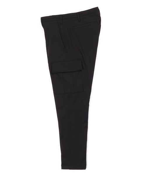 【新品】The Duffer ブラック　スレンダーカーゴパンツ 360° THE CIRCLE STRETCH] BY WONDER SHAPE：セットアップ 軽量