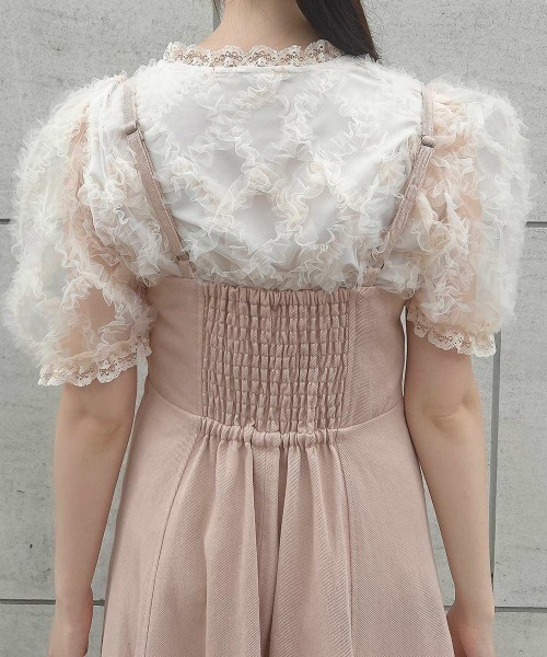 F i.n.t（フィント）の「プチリボンフレアーキャミワンピース/ fint　フィント（ワンピース・レディース・ブラック/ライトピンク・FREE）」の8枚目の写真