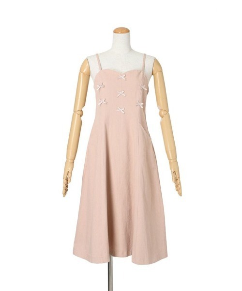 F i.n.t（フィント）の「プチリボンフレアーキャミワンピース/ fint　フィント（ワンピース・レディース・ブラック/ライトピンク・FREE）」の15枚目の写真