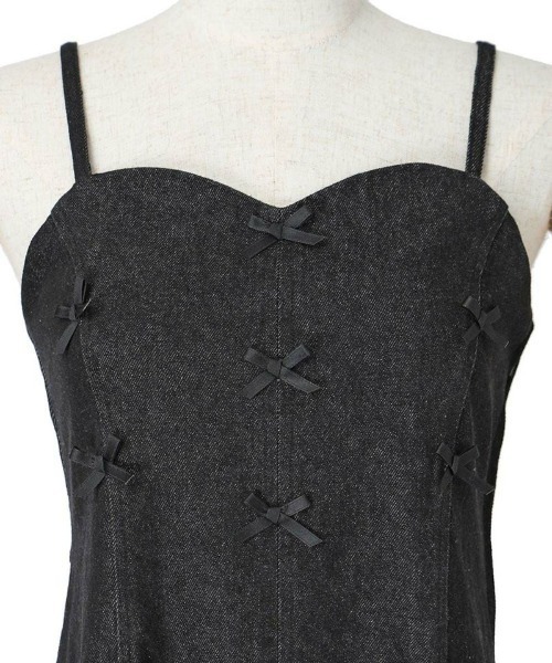 F i.n.t（フィント）の「プチリボンフレアーキャミワンピース/ fint　フィント（ワンピース・レディース・ブラック/ライトピンク・FREE）」の20枚目の写真