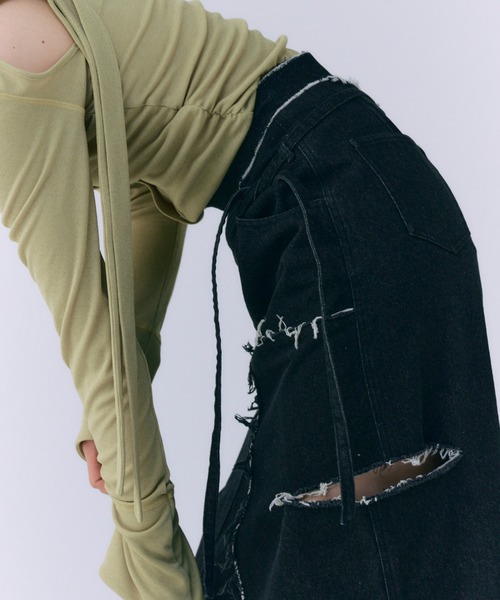 SLIT DENIM SKIRT/スリットデニムスカート（デニムスカート