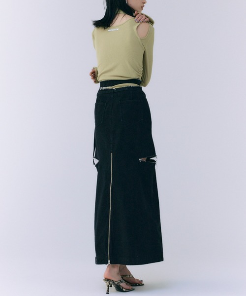 JOSE MOON ジョゼムーン　今期　デニムスカート　ブラック　38 JOSE MOON ジョゼムーン 今期 デニムスカート ブラック 38 2025