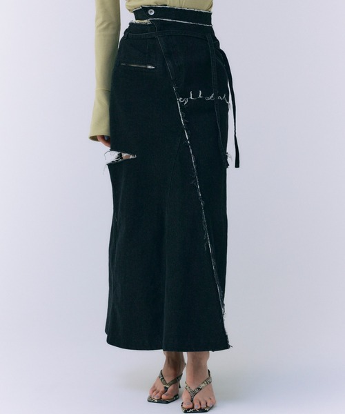 SLIT DENIM SKIRT/スリットデニムスカート（デニムスカート