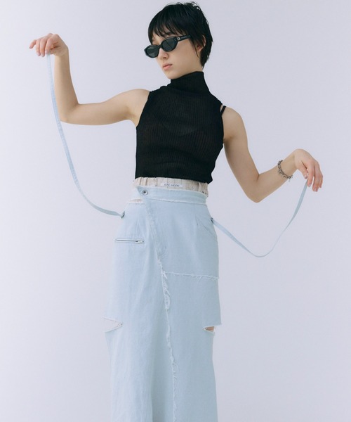 SLIT DENIM SKIRT/スリットデニムスカート（デニムスカート