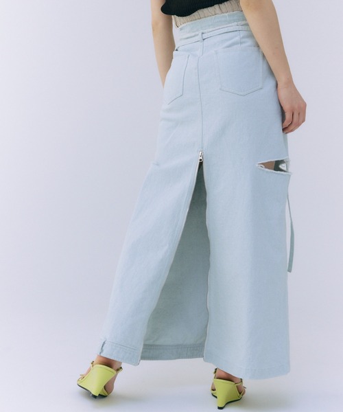 SLIT DENIM SKIRT/スリットデニムスカート（デニムスカート