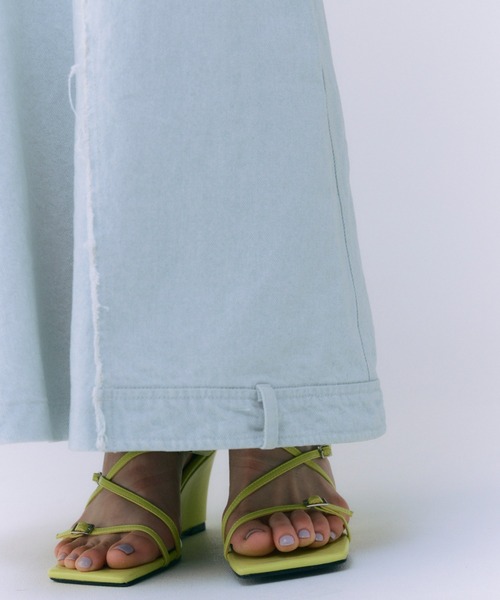 JOSE MOON(ジョゼムーン)の「SLIT DENIM SKIRT/スリットデニムスカート(デニムスカート・レディース・ブラック/サックスブルー・36/38)」の16枚目の写真