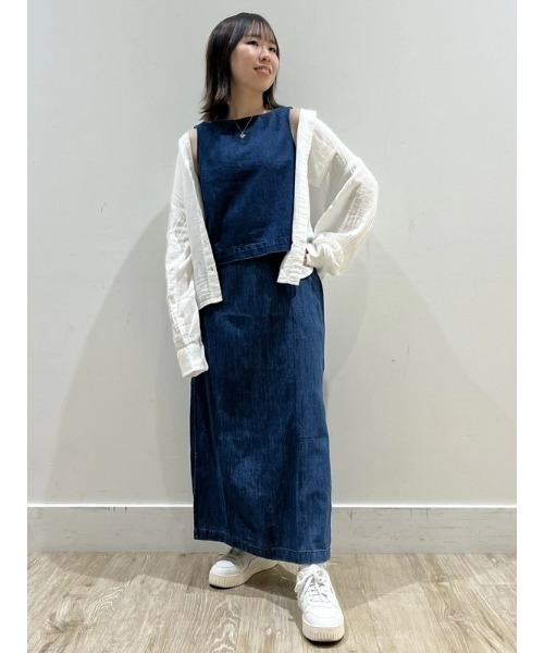 GAP（ギャップ）の「デニム マキシスリットスカート（デニムスカート・レディース・インディゴブルー・S/M/L/XS/XXS）」の3枚目の写真