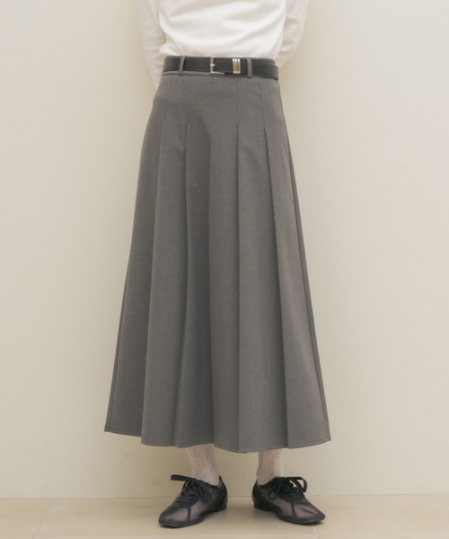 NEUNA(ヌナ)の「【大人気ミディスカートから春夏ver.が登場!】プリーツミディスカート(スカート・レディース・ベージュ/グレー/ブラック・MEDIUM)」の2枚目の写真