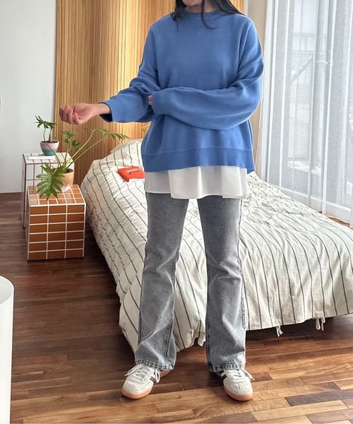 PILIT(ピリット)の「ペプラムフレア ノースリーブTee(Tシャツ/カットソー・レディース・オフホワイト/ブラック・MEDIUM)」の13枚目の写真