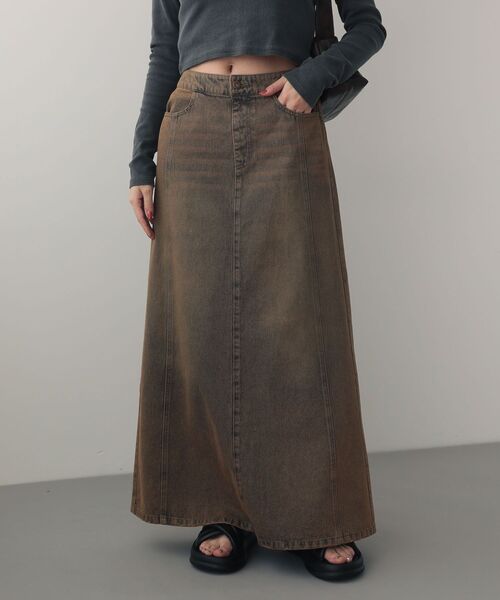 EGOIST（エゴイスト）の「EGOISTブリーチデニムスカート（デニムスカート・レディース・ブラウン・FREE）」の16枚目の写真