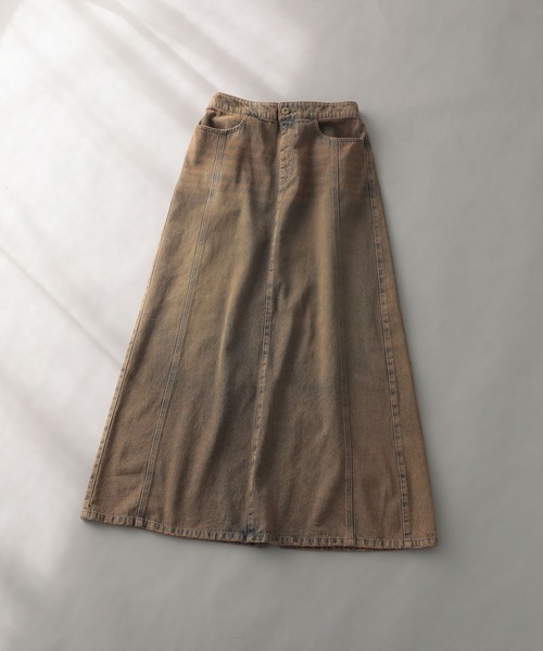 EGOIST（エゴイスト）の「EGOISTブリーチデニムスカート（デニムスカート・レディース・ブラウン・FREE）」の7枚目の写真