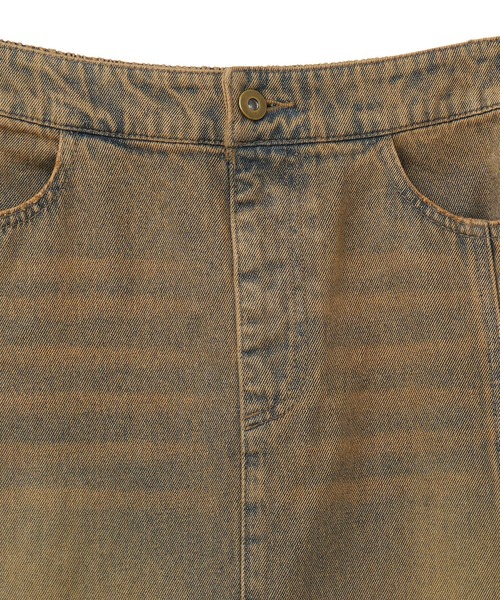 EGOIST（エゴイスト）の「EGOISTブリーチデニムスカート（デニムスカート・レディース・ブラウン・FREE）」の9枚目の写真