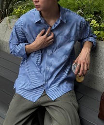 Gaphos （ガフォス）の「ルーズフィットストライプシャツ（シャツ/ブラウス）」