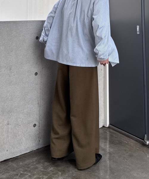 Gaphos （ガフォス）の「ルーズフィットストライプシャツ（シャツ/ブラウス・メンズ・サックスブルー/ホワイト/ブルー・1/2）」の14枚目の写真