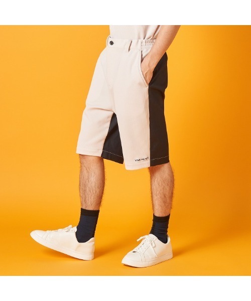 VIVA HEART(ビバハート)の「【VIVA HEART/GOLF】ワッフルハーフパンツ(その他パンツ・メンズ・ライトベージュ/ネイビー・50)」の4枚目の写真