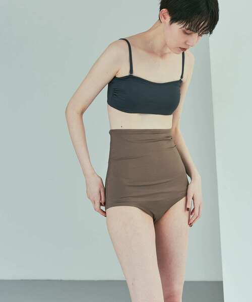 swim URBAN RESEARCH 2wayハイウェスト水着カーキM Swim URBAN RESEARCH スイム リバーシブルハイウエストショーツ