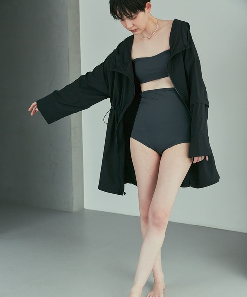 【美品】アーバンリサーチ スイムオールインワン UVカット ブラック URBAN RESEARCH（アーバンリサーチ）の「『Swim URBAN RESEARCH