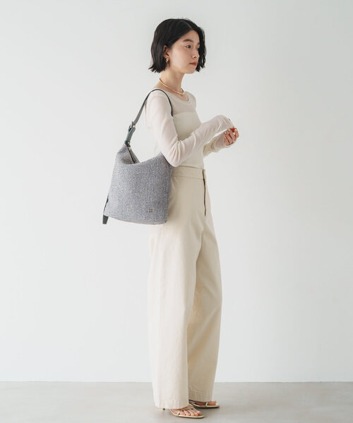 russet（ラシット）の「［370g/軽量］ナイロンカゴショルダーバッグ