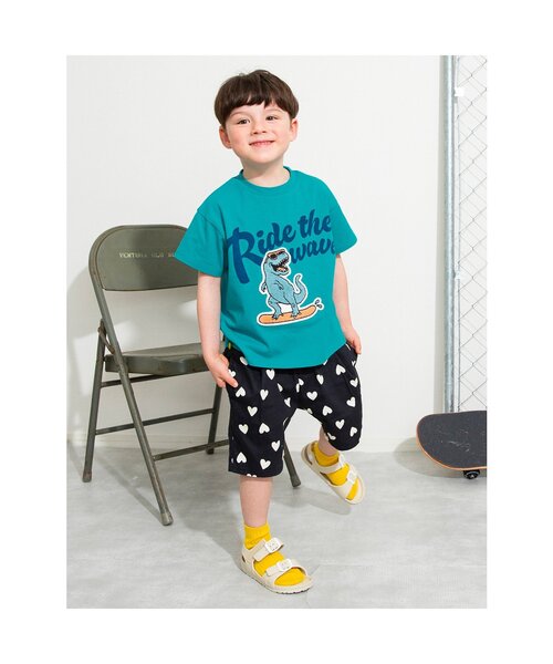 BREEZE(ブリーズ)の「【ジュニア対応】アニマルカレッジ半袖Tシャツ(Tシャツ/カットソー・キッズ・オフホワイト/ネイビー/イエロー/グリーン/ピンク・80/90/100/110/120/130/140)」の6枚目の写真