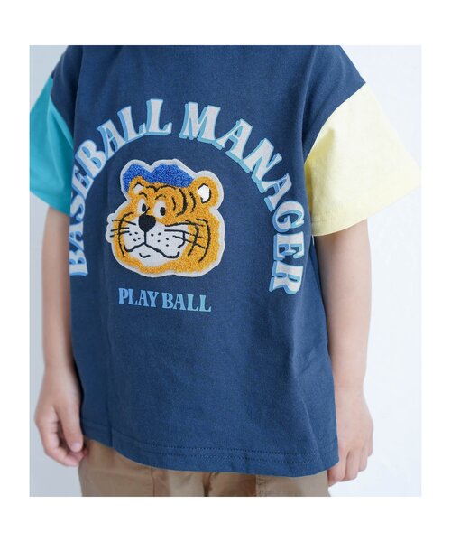 BREEZE(ブリーズ)の「【ジュニア対応】アニマルカレッジ半袖Tシャツ(Tシャツ/カットソー・キッズ・オフホワイト/ネイビー/イエロー/グリーン/ピンク・80/90/100/110/120/130/140)」の10枚目の写真