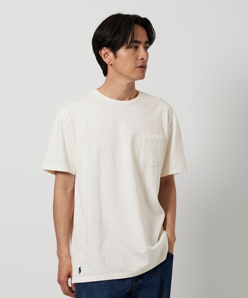 Lauren ラルフローレン ガーメント ダイ クルーネック Tシャツ POLO RALPH LAUREN>ガーメント ダイ Tシャツ(Tシャツ