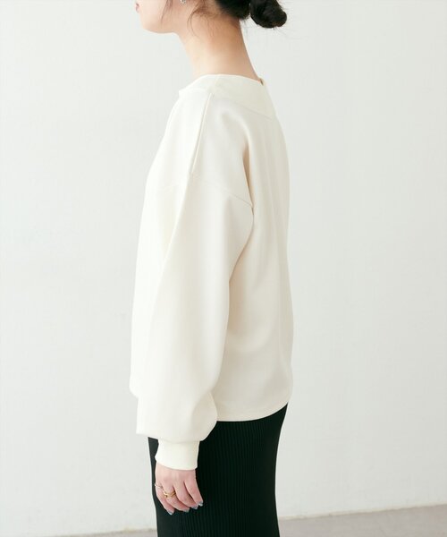 natural couture(ナチュラルクチュール)の「【WEB限定】WZIPふわもちダンボールプルオーバー(Tシャツ/カットソー・レディース・ピンク/オフホワイト/グレイッシュベージュ/チャコールグレー/ベージュ・FREE)」の12枚目の写真