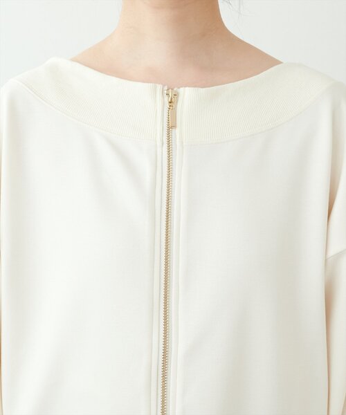 natural couture(ナチュラルクチュール)の「【WEB限定】WZIPふわもちダンボールプルオーバー(Tシャツ/カットソー・レディース・ピンク/オフホワイト/グレイッシュベージュ/チャコールグレー/ベージュ・FREE)」の14枚目の写真