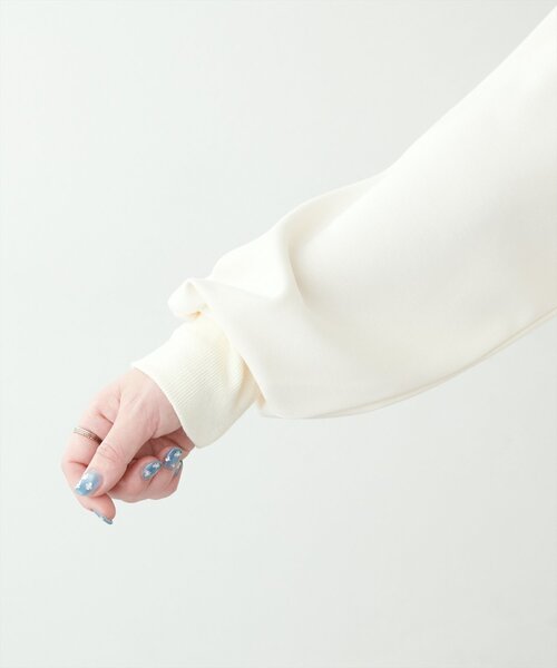 natural couture(ナチュラルクチュール)の「【WEB限定】WZIPふわもちダンボールプルオーバー(Tシャツ/カットソー・レディース・ピンク/オフホワイト/グレイッシュベージュ/チャコールグレー/ベージュ・FREE)」の15枚目の写真