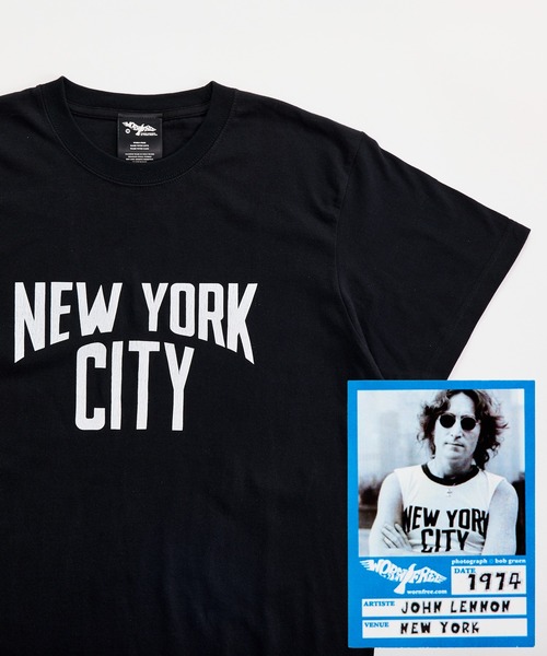WORN FREE（ウォーンフリー）の「【 WORN FREE / ウォーンフリー 】JOHN LENON NEW YORK CITY S/S TEE（Tシャツ/カットソー・メンズ・ブラック/ホワイト・LARGE/SMALL/MEDIUM/X-LARGE）」の13枚目の写真