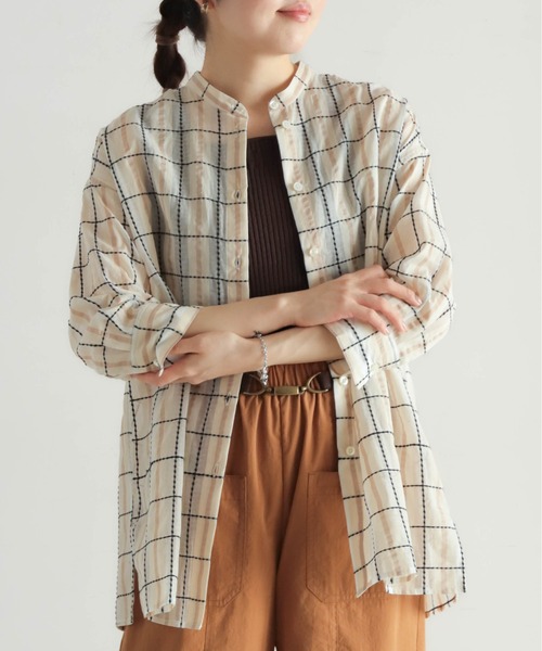 aya　バーバリーロンドン　ノバチェック　シルク　リボンブラウス 38 BURBERRY LONDON バーバリーロンドン ノバチェック コットン