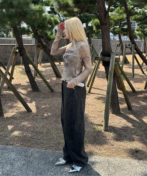 sedacle girl(セダクルガール)の「シアースキントップス(Tシャツ/カットソー・レディース・チャコールグレー/ブルー/ベージュ・SMALL/MEDIUM)」の13枚目の写真