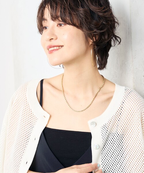 手洗い可能》スパンコールメッシュ5分袖カーディガン（カーディガン  