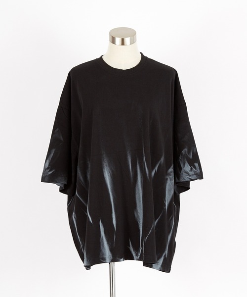 a.p.o.v.(エーピーオービー)の「a.p.o.v. グラデーションダート染色プリントペイントオーバーサイズTシャツ(Tシャツ/カットソー・メンズ・ブラック/ホワイト・ONESIZE)」の13枚目の写真