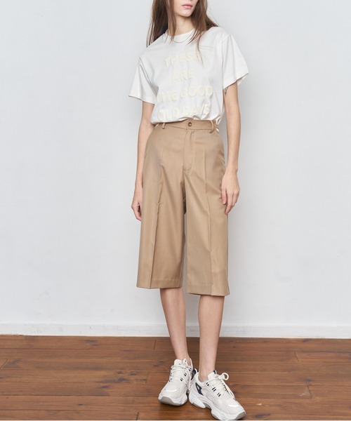 Muel Chic（ミュエルシック）の「Good day Tshirt  グッデイTシャツ（Tシャツ/カットソー・レディース・オフホワイト/スミクロ/サックスブルー・FREE）」の11枚目の写真