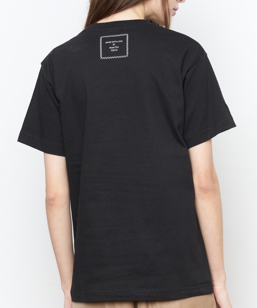 Muel Chic（ミュエルシック）の「Good day Tshirt  グッデイTシャツ（Tシャツ/カットソー・レディース・オフホワイト/スミクロ/サックスブルー・FREE）」の6枚目の写真