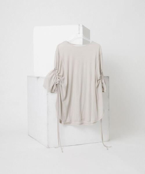 LAATO（ラート）の「string sheer dolman  tee（Tシャツ/カットソー・レディース・ライトグレー/ライトカーキ/ブラック・FREE）」の10枚目の写真